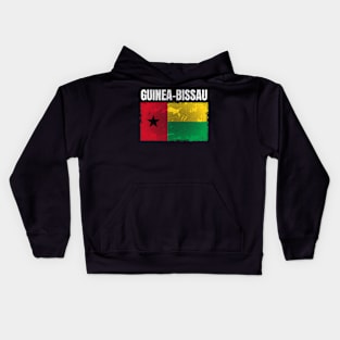 Distressed Guinea-Bissau Flag Graphic Gifts for Men Women Guinean Kids Hoodie